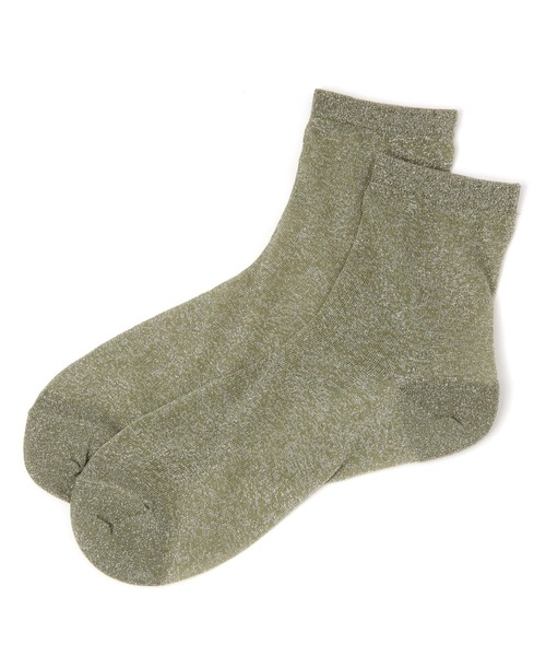 LAKOLE(ラコレ)の「シアーラメクルーソックス / 970284(ソックス/靴下・レディース・ライトグレー/ライトグリーン/ブラック/ライトブルー/ホワイト/サンドグレー/イエロー/ロイヤルブルー/ネイビー/桜/ブラウン・FREE)」の6枚目の写真