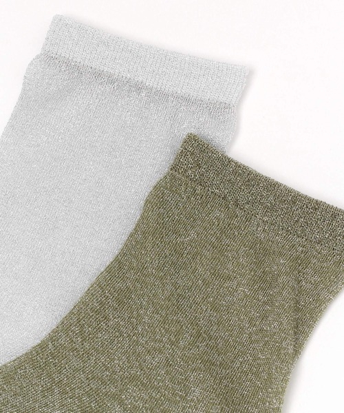 LAKOLE(ラコレ)の「シアーラメクルーソックス / 970284(ソックス/靴下・レディース・ライトグレー/ライトグリーン/ブラック/ライトブルー/ホワイト/サンドグレー/イエロー/ロイヤルブルー/ネイビー/桜/ブラウン・FREE)」の20枚目の写真