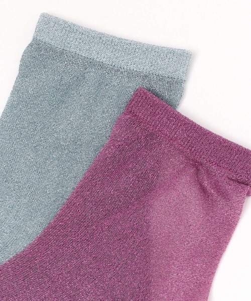 LAKOLE(ラコレ)の「シアーラメクルーソックス / 970284(ソックス/靴下・レディース・ライトグレー/ライトグリーン/ブラック/ライトブルー/ホワイト/サンドグレー/イエロー/ロイヤルブルー/ネイビー/桜/ブラウン・FREE)」の21枚目の写真