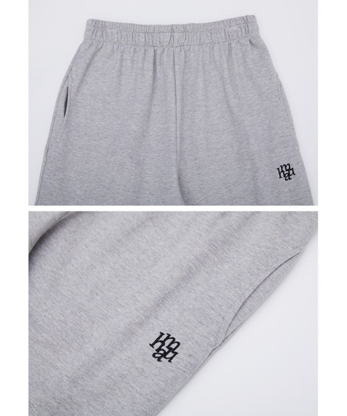 muahmuah(ムーアムーア)の「A'GEM/9 × .kom『muah muah/ムーアムーア』LOGO POINT TRAINING PANTS/ロゴポイント トレーニングパンツ(スウェットパンツ・レディース・ブラック/グレー・FREE)」の10枚目の写真