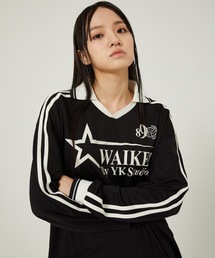 【WaiKei 】スター ロゴ カラー ジャージー ロングスリーブ Tシャツ / Star logo collar jersey long sleeve tshirts