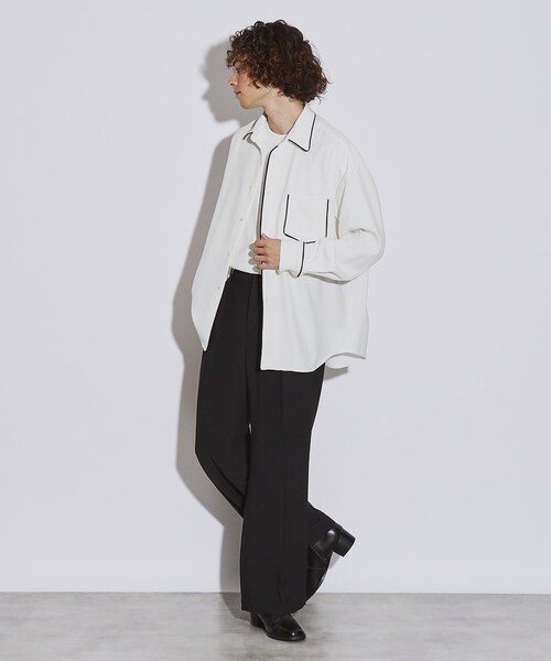 tk.TAKEO KIKUCHI（ティーケータケオキクチ）の「◆パイピングデザインシャツ（シャツ/ブラウス・メンズ・ホワイト系5/ブラック系4・02/03）」の21枚目の写真