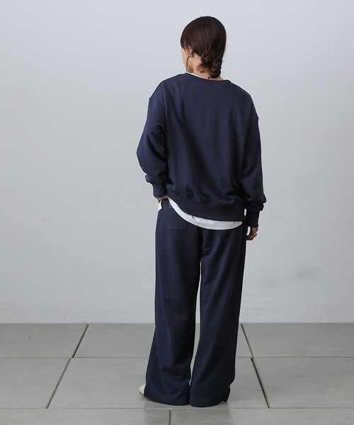 裏毛袖刺繍プルオーバー（スウェット）｜COLONY 2139（コロニートゥー