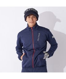 FILA GOLF/フィラゴルフ ゴルフウェア ブランド ロゴ 防風 保温 ストレッチ 胸ポケット付き 3層 キルト ボンディング ブルゾン ジャケット【REGULAR】