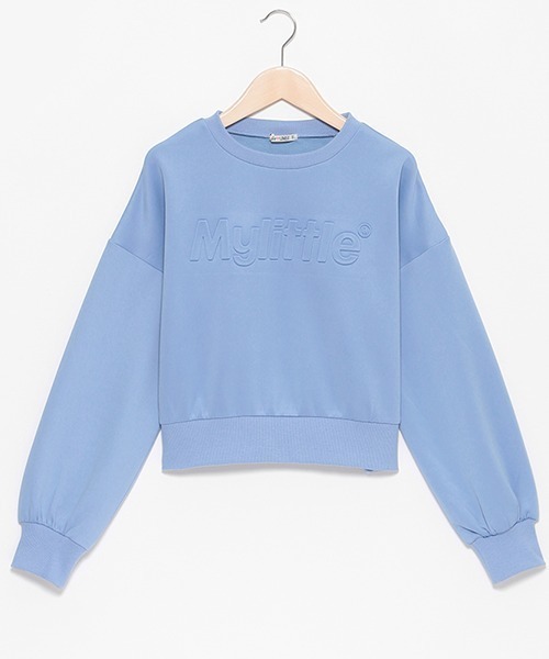 by LOVEiT(バイラビット)の「ロゴエンボスプルオーバー(スウェット・キッズ・ブルーグレー/アイボリー/ブラック・120cm/130cm/140cm/150cm/160cm)」の3枚目の写真