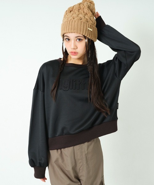 by LOVEiT(バイラビット)の「ロゴエンボスプルオーバー(スウェット・キッズ・ブルーグレー/アイボリー/ブラック・120cm/130cm/140cm/150cm/160cm)」の2枚目の写真