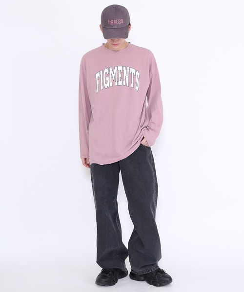 Figments(フィグメンツ)の「ヴィンテージカレッジロゴロンT(Tシャツ/カットソー・レディース・パープル/ピンク/スミクロ・FREE)」の7枚目の写真