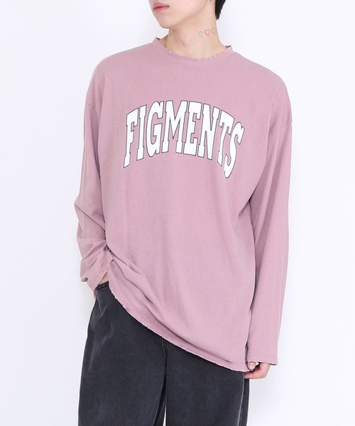 Figments(フィグメンツ)の「ヴィンテージカレッジロゴロンT(Tシャツ/カットソー・レディース・パープル/ピンク/スミクロ・FREE)」の6枚目の写真