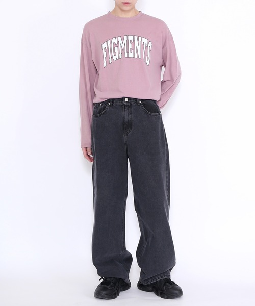 Figments(フィグメンツ)の「ヴィンテージカレッジロゴロンT(Tシャツ/カットソー・レディース・パープル/ピンク/スミクロ・FREE)」の8枚目の写真