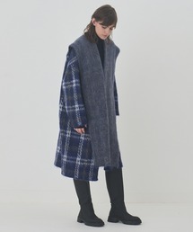 チェックニットコート / Check Knit Coat