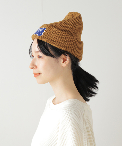 OBEY(オベイ)の「【OBEY / オベイ】SLAP BEANIE:ビーニー(ニットキャップ/ビーニー・レディース・キャメル/ブラック・FREE)」の3枚目の写真