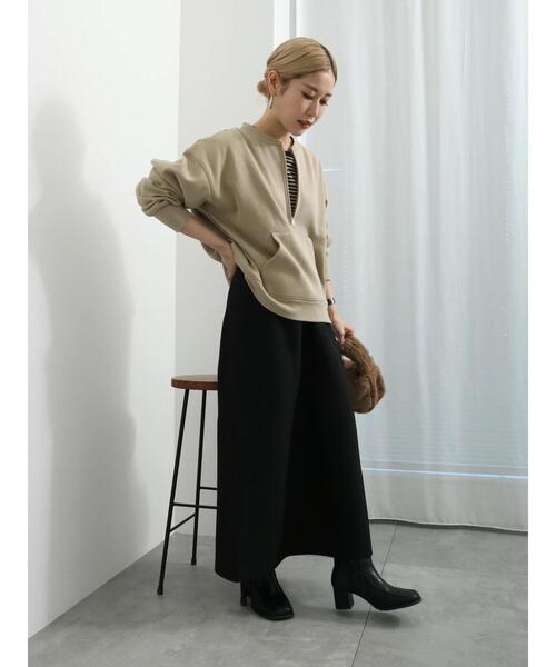 Samansa Mos2 blue（サマンサモスモスブルー）の「◎スポンジニットフレアスカート（スカート・レディース・ブラック/ネイビー/レッド・F）」の7枚目の写真