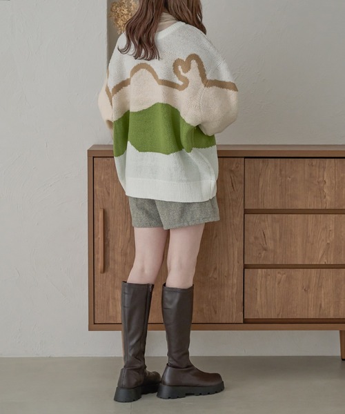 Ambre Neige（アンブルネージュ）の「2wayニュアンスグラデーションニット／【WEB/EC限定商品】（ニット/セーター・レディース・グレー系その他/ホワイト系その他/ブラウン系その他・FREE）」の6枚目の写真