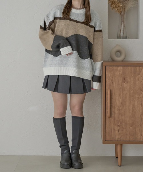 Ambre Neige（アンブルネージュ）の「2wayニュアンスグラデーションニット／【WEB/EC限定商品】（ニット/セーター・レディース・グレー系その他/ホワイト系その他/ブラウン系その他・FREE）」の16枚目の写真