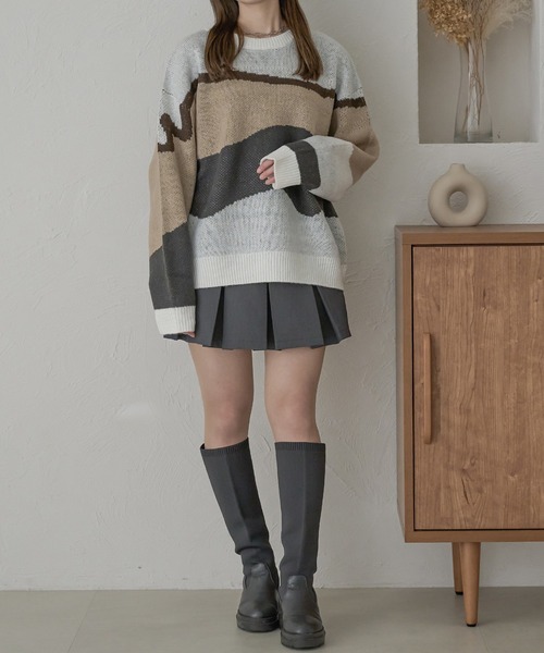 Ambre Neige（アンブルネージュ）の「2wayニュアンスグラデーションニット／【WEB/EC限定商品】（ニット/セーター・レディース・グレー系その他/ホワイト系その他/ブラウン系その他・FREE）」の17枚目の写真