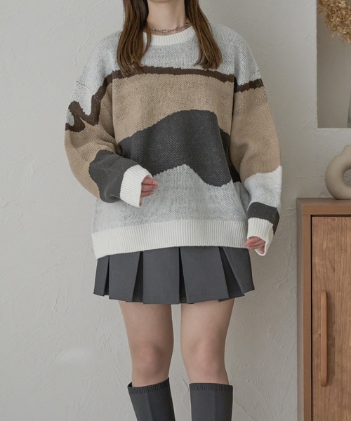 Ambre Neige（アンブルネージュ）の「2wayニュアンスグラデーションニット／【WEB/EC限定商品】（ニット/セーター・レディース・グレー系その他/ホワイト系その他/ブラウン系その他・FREE）」の18枚目の写真