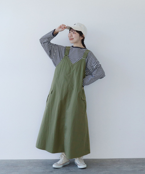 PAR ICI（パーリッシィ）の「コットンナイロンウェザー アーミーワンピース（ワンピース・レディース・カーキ/ブラック・FREE）」の4枚目の写真