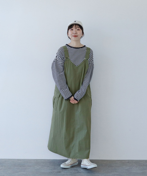 PAR ICI（パーリッシィ）の「コットンナイロンウェザー アーミーワンピース（ワンピース・レディース・カーキ/ブラック・FREE）」の5枚目の写真