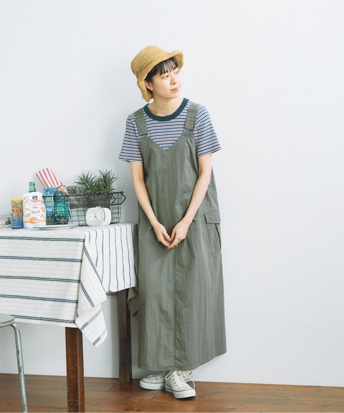 PAR ICI（パーリッシィ）の「コットンナイロンウェザー アーミーワンピース（ワンピース・レディース・カーキ/ブラック・FREE）」の16枚目の写真