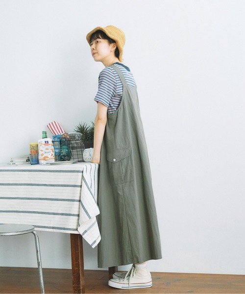 PAR ICI（パーリッシィ）の「コットンナイロンウェザー アーミーワンピース（ワンピース・レディース・カーキ/ブラック・FREE）」の17枚目の写真