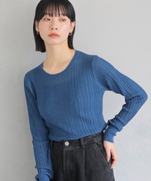 【cheriella】WEB限定シアーランダムリブニット WEB LIMITED SHEER RANDOM RIB KNIT