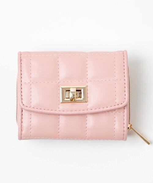 WEGO（ウィゴー）の「WEGO/パイピングキルティングウォレット（財布・レディース・ブラック/ホワイト/ピンク・FREE）」の9枚目の写真