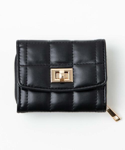 WEGO（ウィゴー）の「WEGO/パイピングキルティングウォレット（財布・レディース・ブラック/ホワイト/ピンク・FREE）」の5枚目の写真