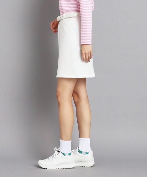 adabat（アダバット）の「◆ストレッチ素材 台形スカート（スカート・レディース・ネイビー/ホワイト系/グレー・36/38/40/42/34）」の4枚目の写真