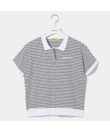 VIVA HEART（ビバハート）の「【VIVA HEART/GOLF】コットンベア天ボーダースキッパー半袖ポロ（ポロシャツ）」