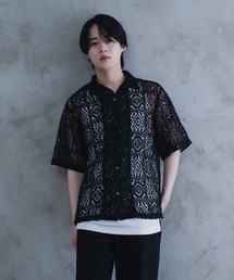 AROUND FLAVA（アラウンドフラバ）の「oversized lace sheer shirt/オーバーサイズ レースシアーシャツ（シャツ/ブラウス）」
