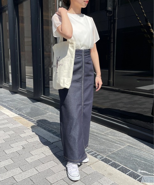 Meli rich（メリーリッチ）の「シアードッキングTシャツ（Tシャツ/カットソー・レディース・ブラック/オフホワイト/グレー/ネイビー・FREE）」の15枚目の写真