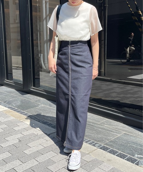 Meli rich（メリーリッチ）の「シアードッキングTシャツ（Tシャツ/カットソー・レディース・ブラック/オフホワイト/グレー/ネイビー・FREE）」の16枚目の写真