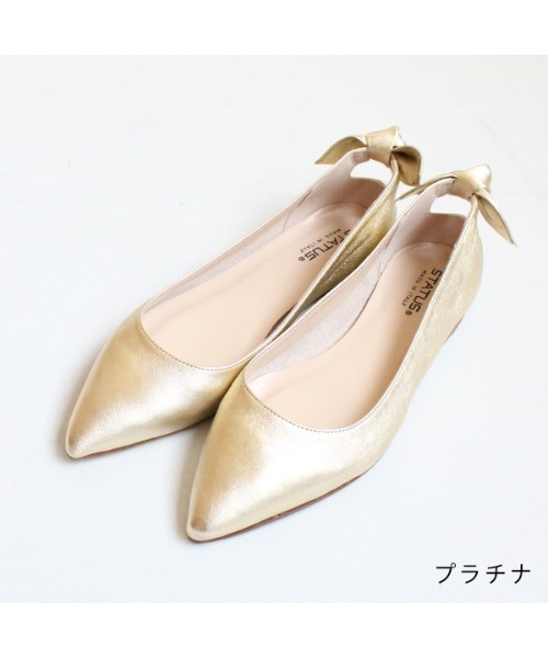 STATUS（ステイタス）の「STATUS / A5806-SF-804 / バックリボンパンプス（パンプス・レディース・ゴールド/ブラック・36/37/38/39/35/36.5/35.5）」の11枚目の写真