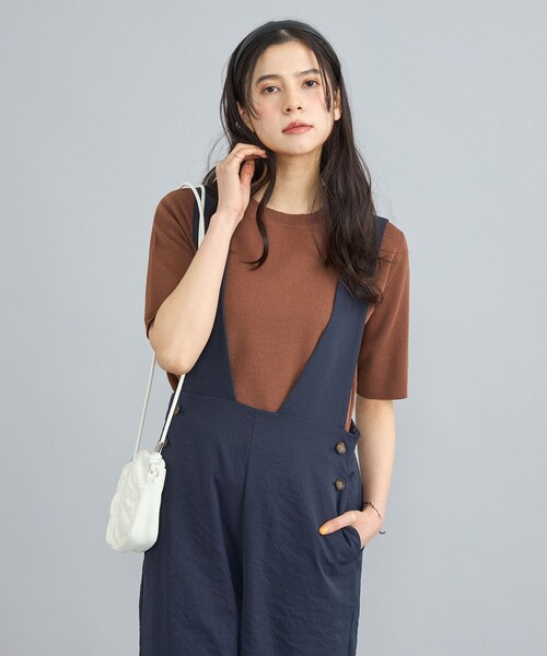 coen（コーエン）の「サラコソウバリクルー5分袖サマーニット（ニット/セーター・レディース・ブラック/グレー/モカ/コバルトブルー・M/L）」の22枚目の写真