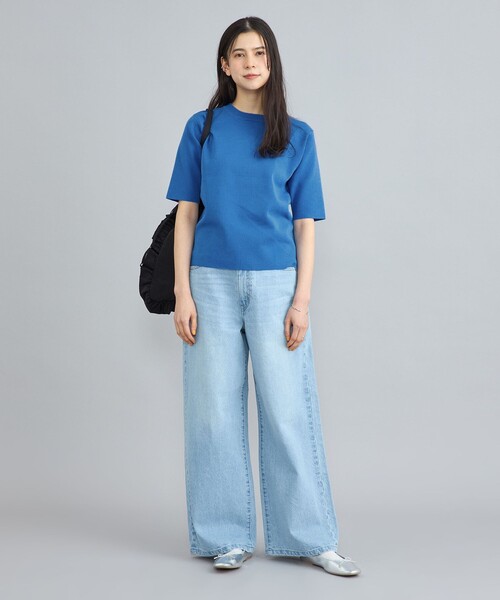 coen（コーエン）の「サラコソウバリクルー5分袖サマーニット（ニット/セーター・レディース・ブラック/グレー/モカ/コバルトブルー・M/L）」の11枚目の写真