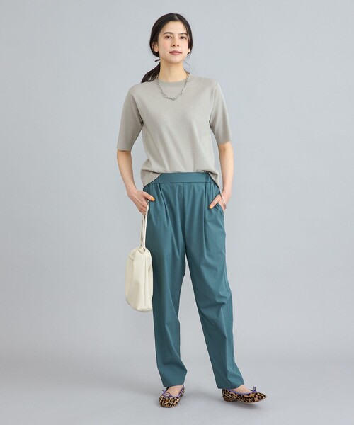 セール】サラコソウバリクルー5分袖サマーニット（ニット