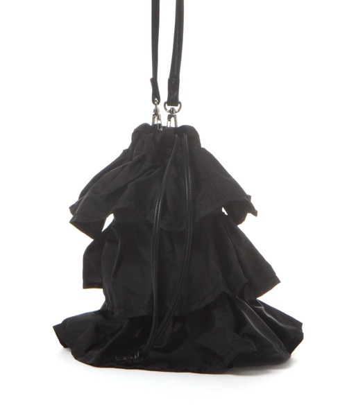 LAKOLE（ラコレ）の「ラッフル巾着2WAYショルダーバッグ / 104949（ショルダーバッグ・レディース・ホワイト/ブラック/シルバー/ライトグリーン/シルバー系1・FREE）」の10枚目の写真