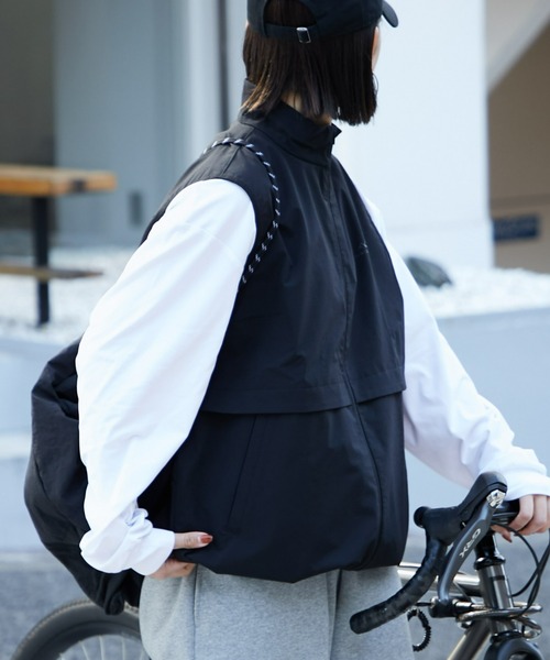 Franklin Climbing（フランクリンクライミング）の「【ENHANCE】ストレッチナイロンベスト《撥水》（ベスト・メンズ・グレー/ブラック・MEDIUM/LARGE）」の6枚目の写真