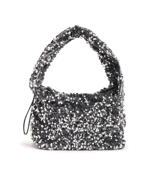FREE'S MART(フリーズマート)の「スパンコールワンハンドルバッグ(ハンドバッグ・レディース・ブラック/シルバー・フリ-)」の10枚目の写真
