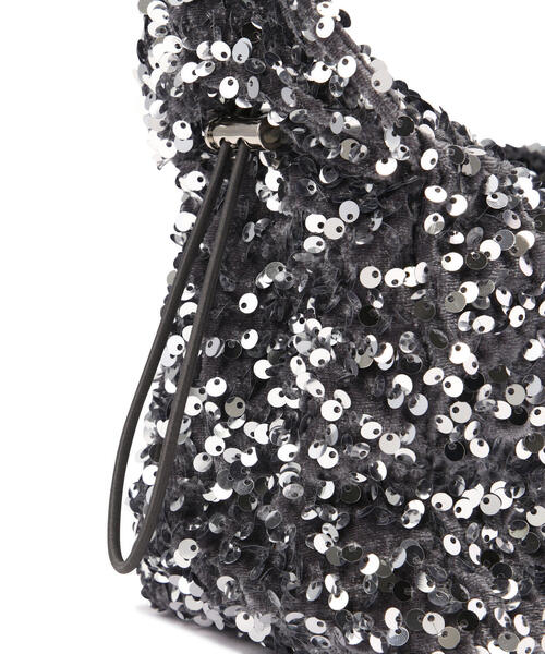 FREE'S MART(フリーズマート)の「スパンコールワンハンドルバッグ(ハンドバッグ・レディース・ブラック/シルバー・フリ-)」の14枚目の写真