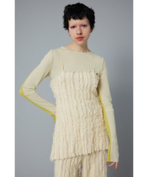 Fringe back open camisole フリンジバックオープンキャミソール