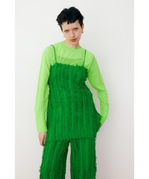 Fringe back open camisole フリンジバックオープンキャミソール