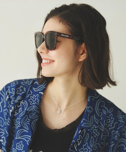 MILKFED.（ミルクフェド）の「MILKFED. LOGO SUNGLASSES（サングラス・レディース・ブラウン/ブラック/クリア・ONE SIZE）」の6枚目の写真