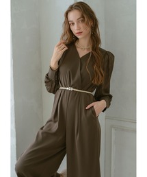 カシュクールデザインパンツドレス