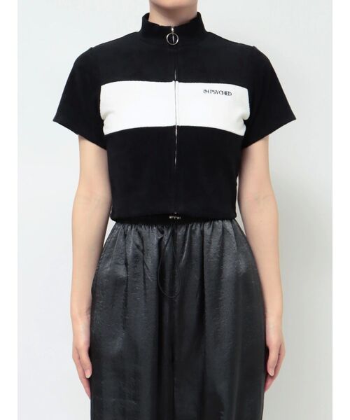 EMODA（エモダ）の「パイルジップカラートップ（Tシャツ/カットソー・レディース・ブラック/ネイビー/ホワイト・FREE）」の19枚目の写真