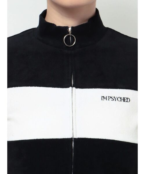 EMODA（エモダ）の「パイルジップカラートップ（Tシャツ/カットソー・レディース・ブラック/ネイビー/ホワイト・FREE）」の22枚目の写真