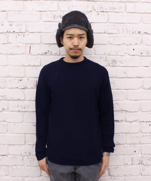 CIAOPANIC（チャオパニック）の「【Ciaopanic】AC/W畦編みハイネック（ニット/セーター・メンズ・グリーン/ネイビー/ブラック/グレー/アイボリー/キャメル・MEDIUM/LARGE）」の5枚目の写真