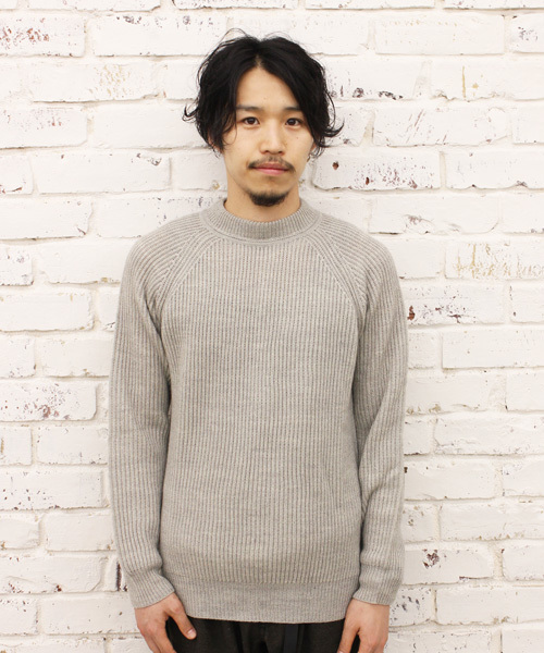 CIAOPANIC（チャオパニック）の「【Ciaopanic】AC/W畦編みハイネック（ニット/セーター・メンズ・グリーン/ネイビー/ブラック/グレー/アイボリー/キャメル・MEDIUM/LARGE）」の3枚目の写真