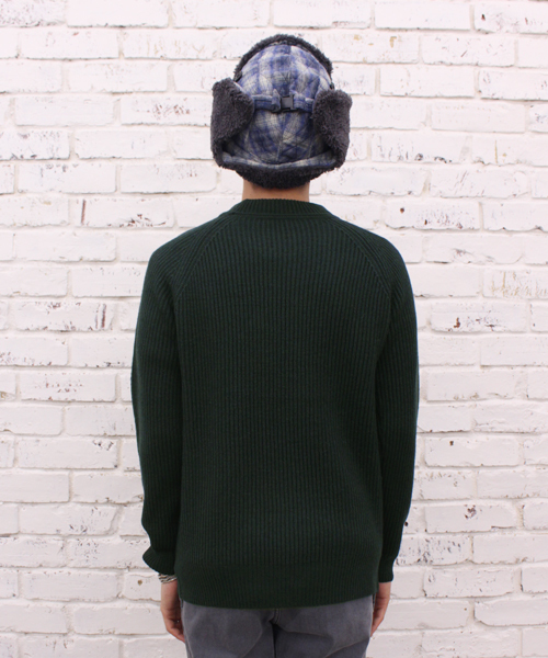 CIAOPANIC（チャオパニック）の「【Ciaopanic】AC/W畦編みハイネック（ニット/セーター・メンズ・グリーン/ネイビー/ブラック/グレー/アイボリー/キャメル・MEDIUM/LARGE）」の12枚目の写真