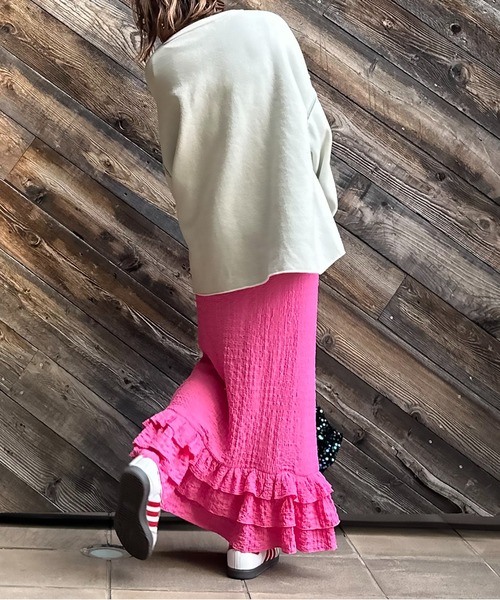 mi via loca（ミヴィアロカ）の「ジャガードレース フリル ペプラム